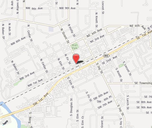 Location Map: 332 NW 1st Ave Canby, OR 97013