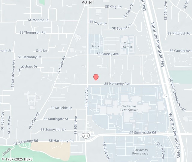 Location Map: 8305 SE Monterey Ave Happy Valley, OR 97086