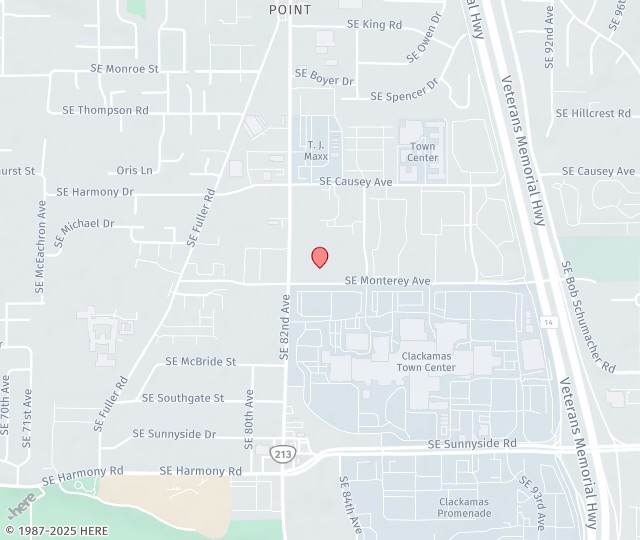 Location Map: 8305 SE Monterey Ave Happy Valley, OR 97086